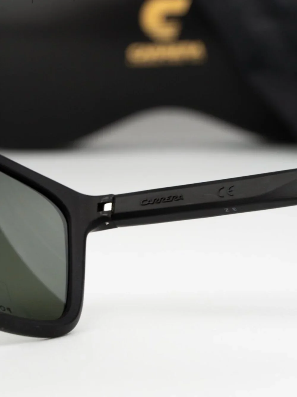 Carrera Men Sunglasses Black Green Polar Rectangular CARRERA 8047/S 07ZJ UC NEW